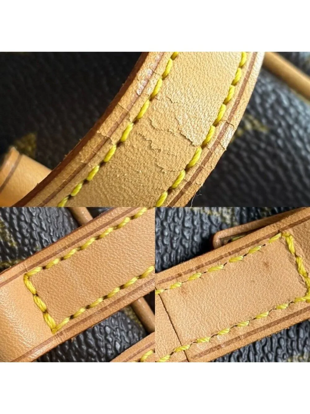 Louis Vuitton Handbag Cite MM Shoulder MM Monogram Canvas Brown Gold
